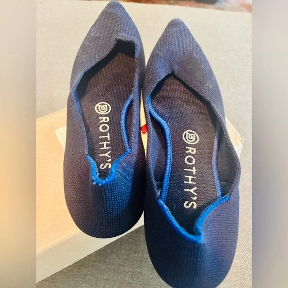Rothy's Women's The Point Navy Flats - Picture 3 of 9